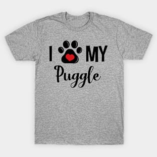 I Love My Puggle T-Shirt